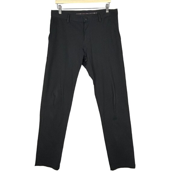 Rhone Pants Mens 34x32* Black Commuter Classic Stretch Chino Straight Leg 100161 - Picture 1 of 15
